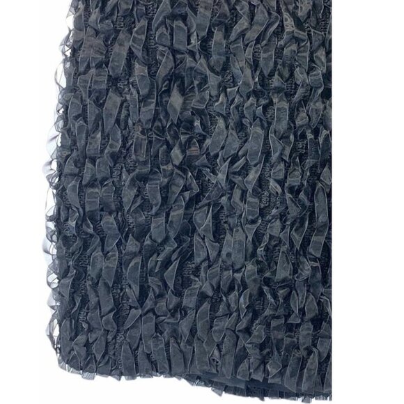 J.Crew Skirt Womens 2 Black Ribbon Rosette Textured Mini Lined Back Zip Party - Picture 6 of 9